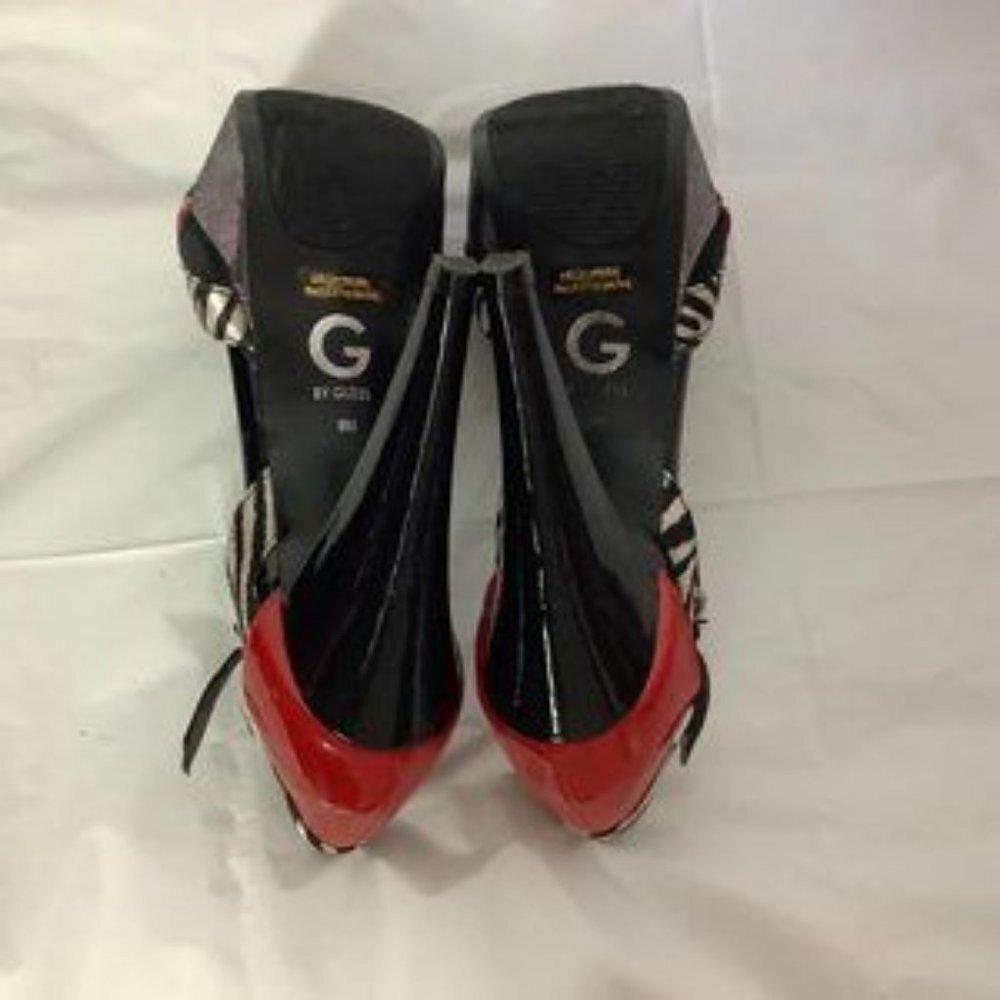 Guess 1.5" Platform 5" Stiletto Heels Open Toe Re… - image 8